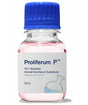 Bottle of Proliferum P serum substitute with blue cap on a white background